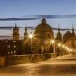 Charles bridge at night